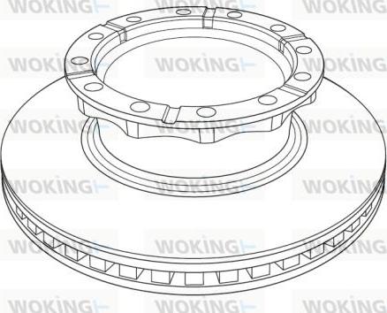 Woking NSA1222.20 - Тормозной диск autospares.lv