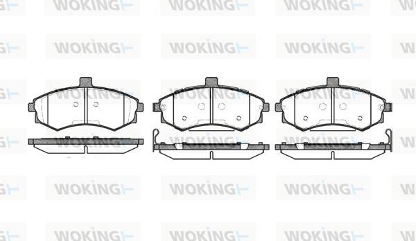 Woking P9933.02 - Тормозные колодки, дисковые, комплект autospares.lv