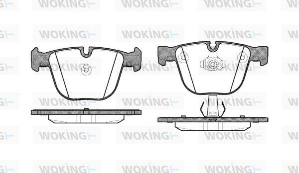 Woking P9923.00 - Тормозные колодки, дисковые, комплект autospares.lv