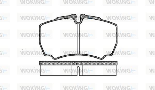 Woking P9493.00 - Тормозные колодки, дисковые, комплект autospares.lv