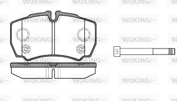Woking P9493.10 - Тормозные колодки, дисковые, комплект autospares.lv