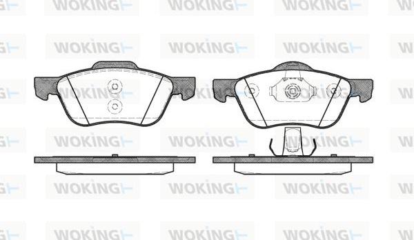 Woking P9443.00 - Тормозные колодки, дисковые, комплект autospares.lv