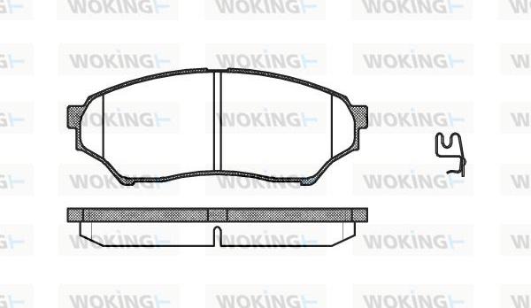 Woking P9453.01 - Тормозные колодки, дисковые, комплект autospares.lv