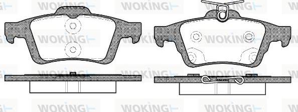 Woking P9423.70 - Тормозные колодки, дисковые, комплект autospares.lv