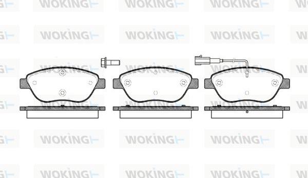 Woking P9593.01 - Тормозные колодки, дисковые, комплект autospares.lv