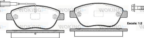 Woking P9593.11 - Тормозные колодки, дисковые, комплект autospares.lv