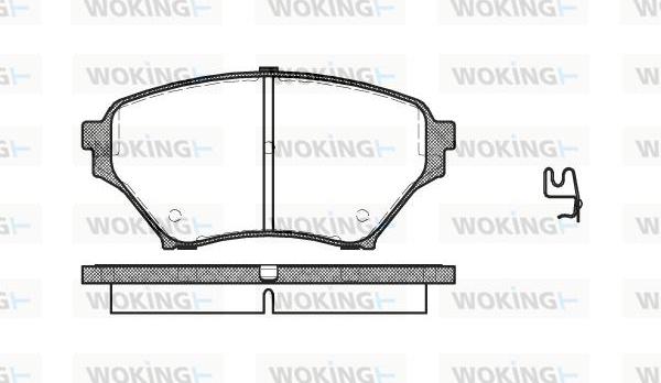 Woking P9503.02 - Тормозные колодки, дисковые, комплект autospares.lv