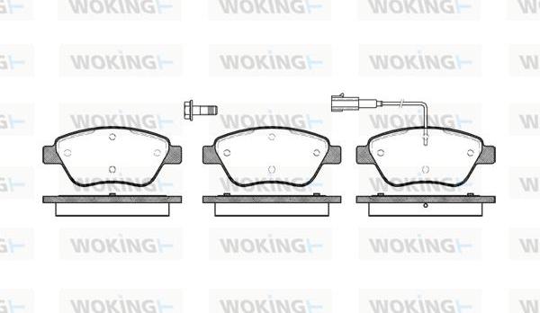 Woking P9583.01 - Тормозные колодки, дисковые, комплект autospares.lv