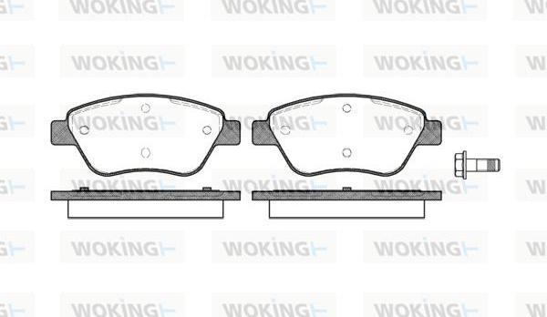 Woking P9583.10 - Тормозные колодки, дисковые, комплект autospares.lv