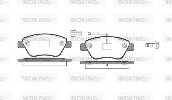 Woking P9583.11 - Тормозные колодки, дисковые, комплект autospares.lv