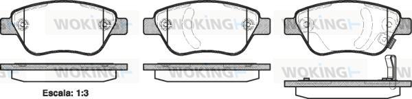 Woking P9583.31 - Тормозные колодки, дисковые, комплект autospares.lv