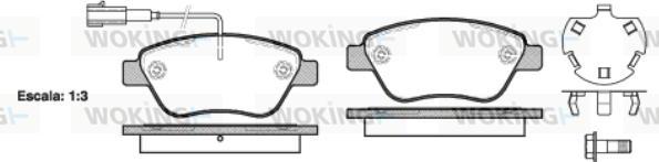 Woking P9583.32 - Тормозные колодки, дисковые, комплект autospares.lv