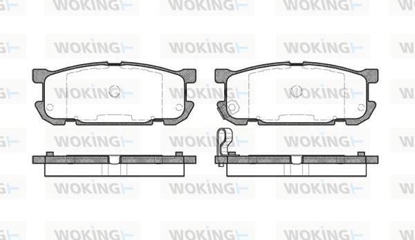 Woking P9533.02 - Тормозные колодки, дисковые, комплект autospares.lv