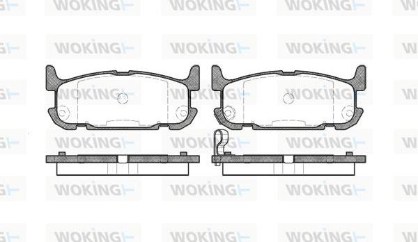 Woking P9533.12 - Тормозные колодки, дисковые, комплект autospares.lv