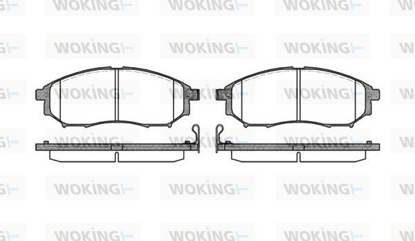 Woking P9523.14 - Тормозные колодки, дисковые, комплект autospares.lv