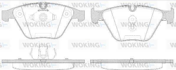 Woking P9573.50 - Тормозные колодки, дисковые, комплект autospares.lv