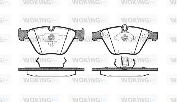 Woking P9573.00 - Тормозные колодки, дисковые, комплект autospares.lv