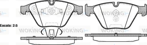 Woking P9573.10 - Тормозные колодки, дисковые, комплект autospares.lv