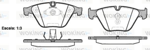 Woking P9573.20 - Тормозные колодки, дисковые, комплект autospares.lv