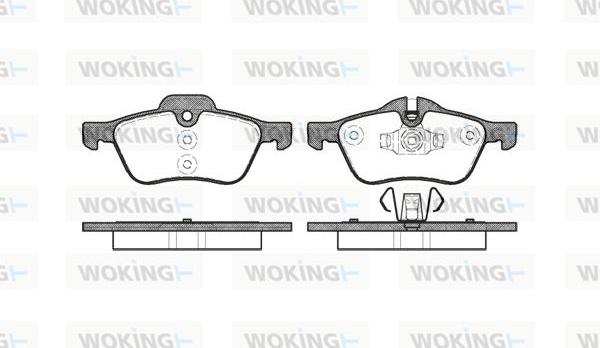 Woking P9643.00 - Тормозные колодки, дисковые, комплект autospares.lv