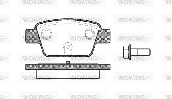 Woking P9613.00 - Тормозные колодки, дисковые, комплект autospares.lv