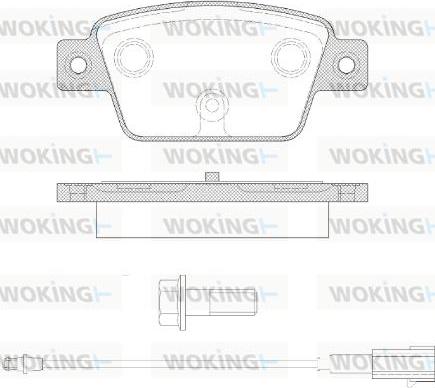 Woking P9613.12 - Тормозные колодки, дисковые, комплект autospares.lv