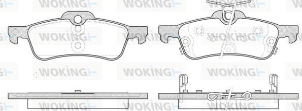 Woking P9623.12 - Тормозные колодки, дисковые, комплект autospares.lv