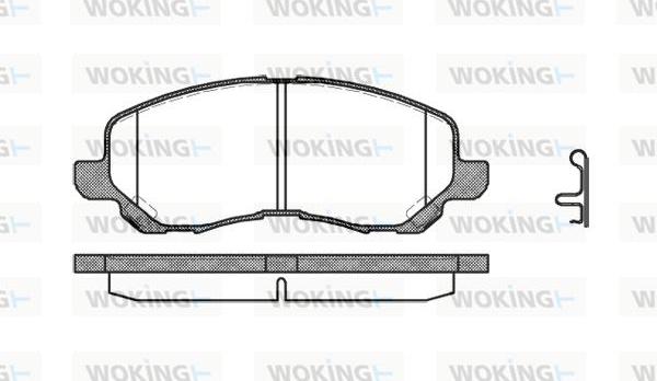 Woking P9043.12 - Тормозные колодки, дисковые, комплект autospares.lv