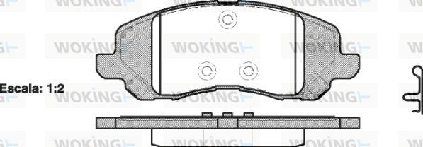 Woking P9043.20 - Тормозные колодки, дисковые, комплект autospares.lv