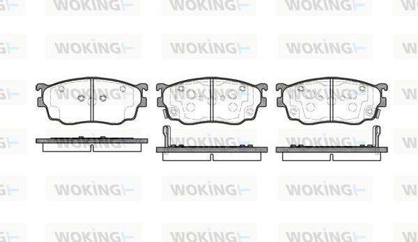 Woking P9003.02 - Тормозные колодки, дисковые, комплект autospares.lv