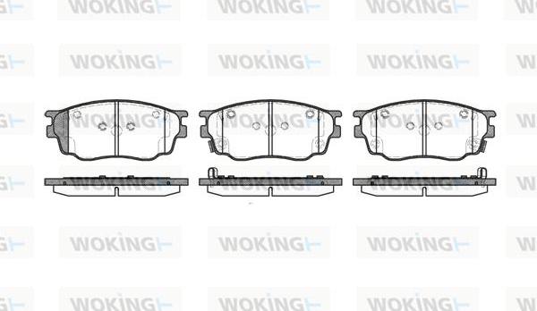 Woking P9003.22 - Тормозные колодки, дисковые, комплект autospares.lv