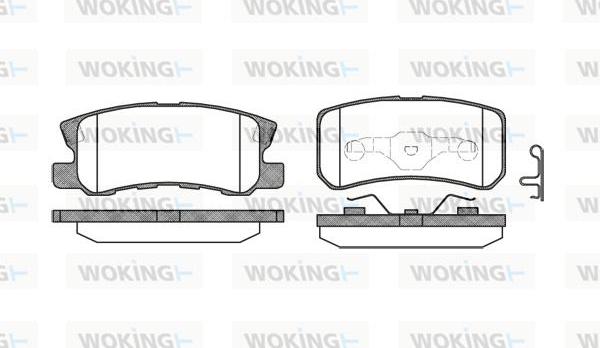 Woking P9033.02 - Тормозные колодки, дисковые, комплект autospares.lv