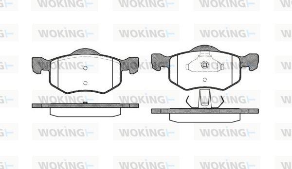 Woking P9023.00 - Тормозные колодки, дисковые, комплект autospares.lv