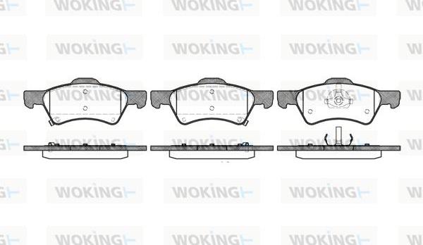 Woking P9103.02 - Тормозные колодки, дисковые, комплект autospares.lv