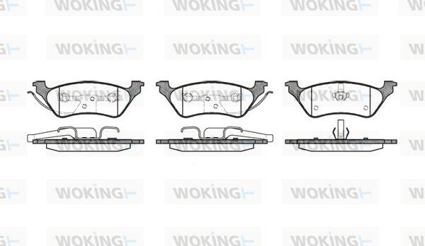 Woking P9113.00 - Тормозные колодки, дисковые, комплект autospares.lv