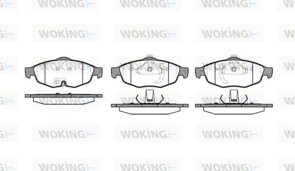 Woking P9123.02 - Тормозные колодки, дисковые, комплект autospares.lv