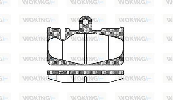 Woking P9893.00 - Тормозные колодки, дисковые, комплект autospares.lv