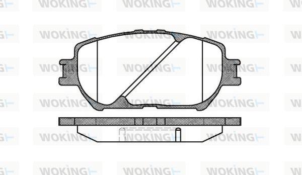 Woking P9843.00 - Тормозные колодки, дисковые, комплект autospares.lv