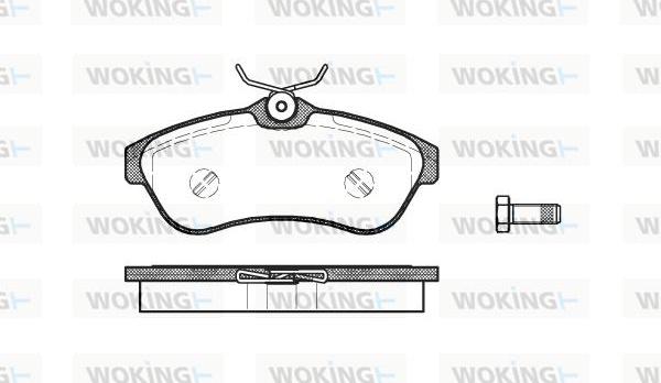 Woking P9803.00 - Тормозные колодки, дисковые, комплект autospares.lv