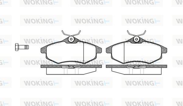 Woking P9813.00 - Тормозные колодки, дисковые, комплект autospares.lv