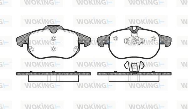 Woking P9883.00 - Тормозные колодки, дисковые, комплект autospares.lv