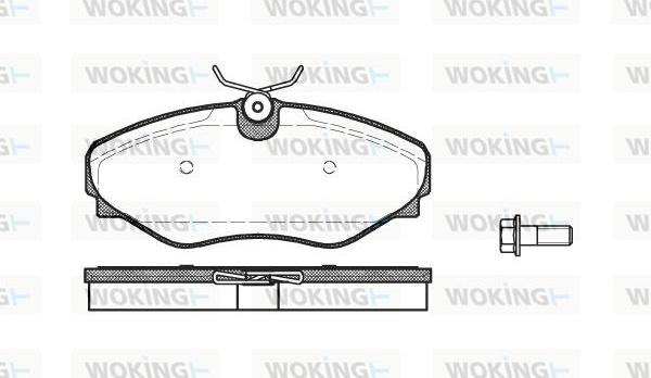 Woking P9343.20 - Тормозные колодки, дисковые, комплект autospares.lv