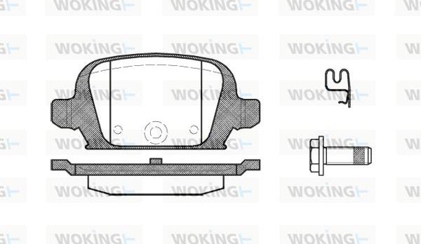 Woking P9353.02 - Тормозные колодки, дисковые, комплект autospares.lv