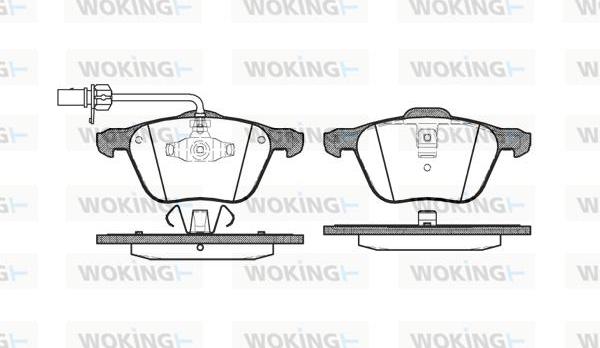 Woking P9363.02 - Тормозные колодки, дисковые, комплект autospares.lv