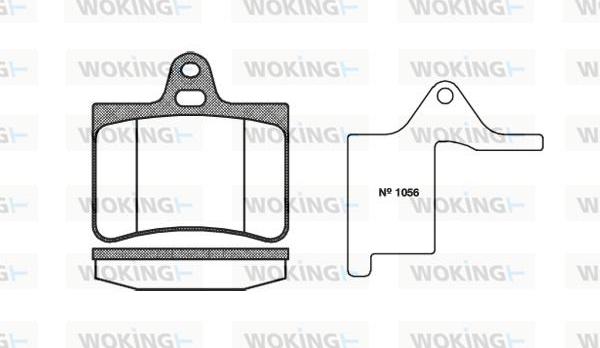 Woking P9303.00 - Тормозные колодки, дисковые, комплект autospares.lv