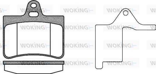 Woking P9303.20 - Тормозные колодки, дисковые, комплект autospares.lv