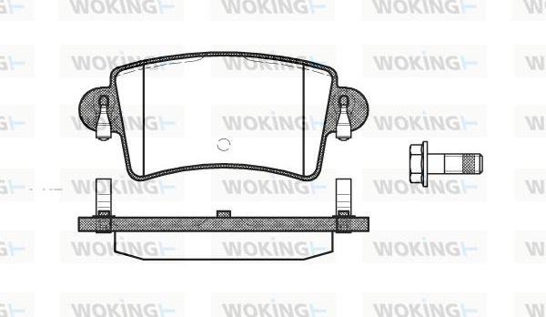 Woking P9333.00 - Тормозные колодки, дисковые, комплект autospares.lv