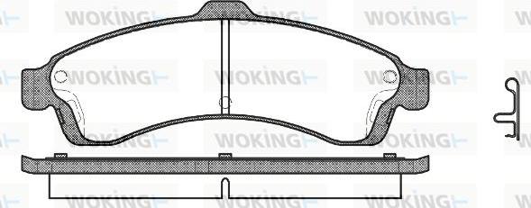 Woking P9373.02 - Тормозные колодки, дисковые, комплект autospares.lv