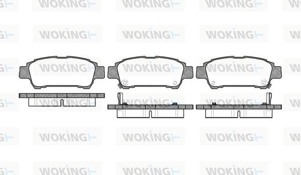 Woking P9203.02 - Тормозные колодки, дисковые, комплект autospares.lv