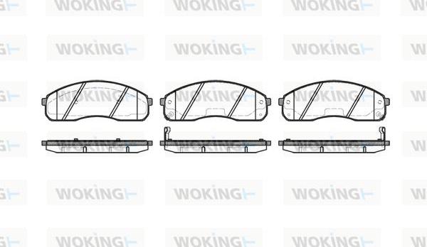 Woking P9213.02 - Тормозные колодки, дисковые, комплект autospares.lv